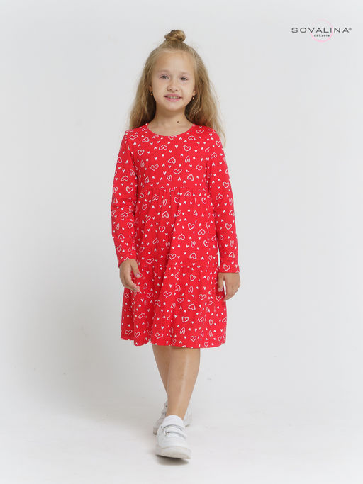 Платье Тиана сердечки на красном - Sovalina фото 4