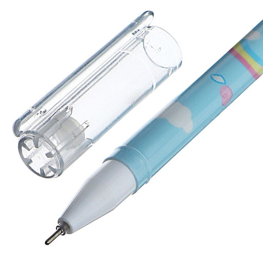 Цена за 12 шт. Ручка гелевая СТИРАЕМЫЕ ЧЕРНИЛА, 0.5 мм, корпус «Зайчик», стержень синий, МИКС