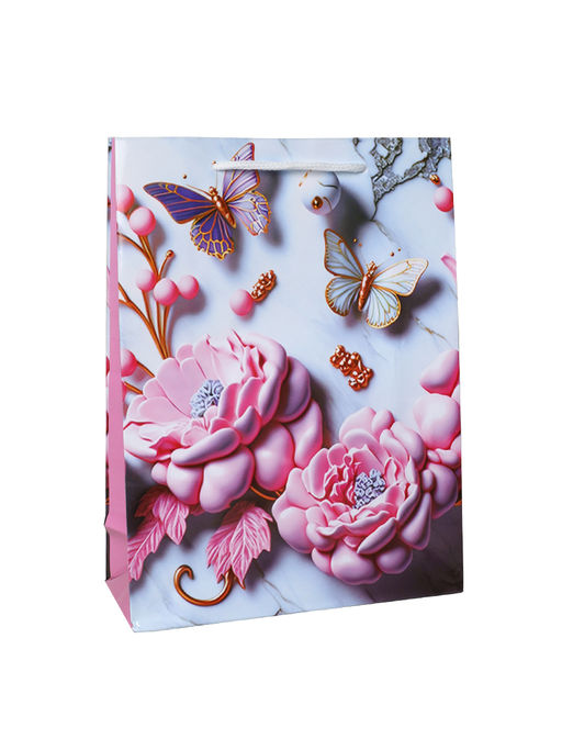 Цена за 12 шт. Пакет подарочный 18х24х7см / 466S /уп 12/1500/микс/128г/м2 - Галеонтрейд фото 3