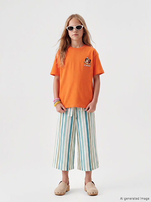 Nostaljik Maymun Bask?l? Unisex ?ocuk Ti??rt
