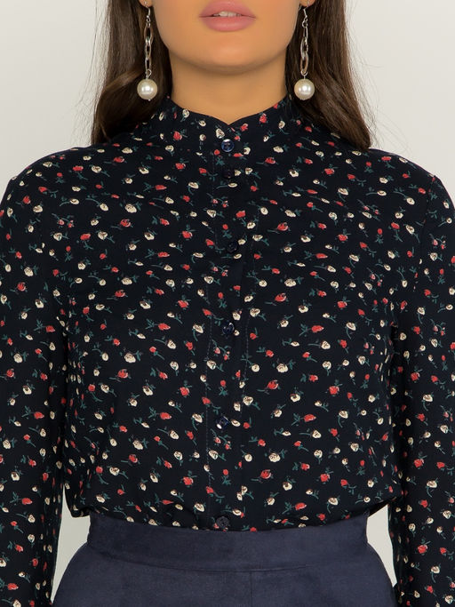 02-757 Блуза - Вишня фото 4