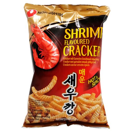 Чипсы с креветками с острым вкусом Nongshim, Корея, 75 г Акция