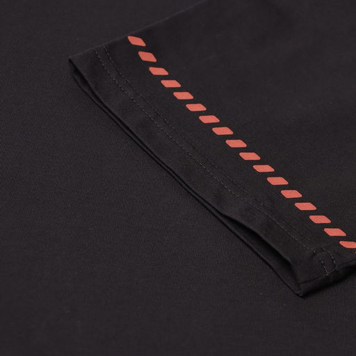 Футболка женская с красным кантом Basic line чёрная, размер 50