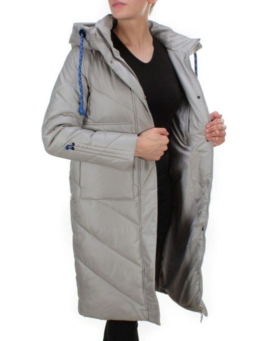 9190 GREY Пальто зимнее женское EVCANBADY (200 гр. холлофайбера) - Fashion фото 8