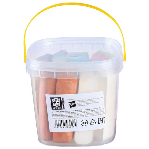 Мелки цветные, 16 штук, 8 цветов, Трансформеры - Hasbro фото 4