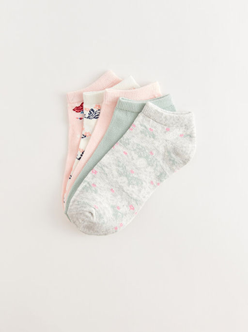 Desenli Kad?n Patik ?orap 5li