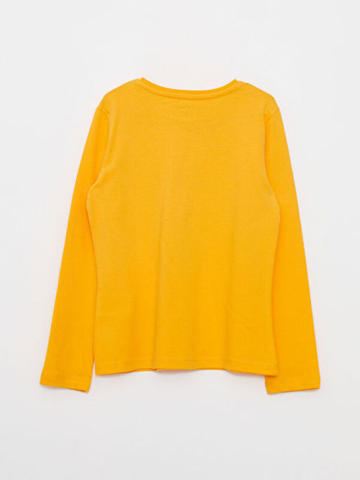 Bisiklet Yaka Basic Uzun Kollu K?z ?ocuk Ti??rt - Waikiki фото 2