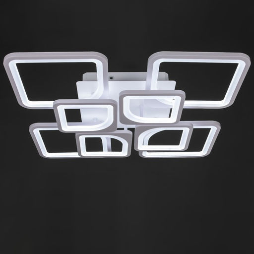 Люстра с ПДУ 59112/8WT, LED, 240 Вт, 3000-6000К, диммер, белый, 55×55×10 см