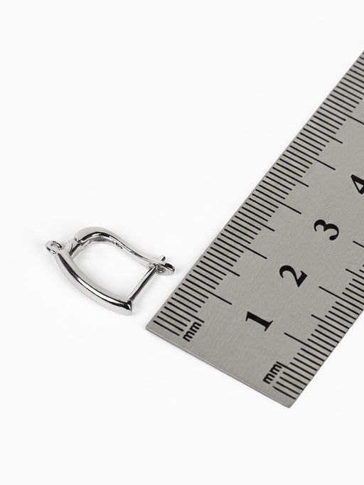 Швензы для сережек Прямоугольник, цвет серебро