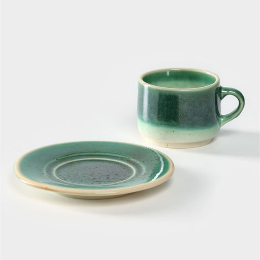 Чайная пара Erboso reattivo: чашка 200 мл с блюдцем d=15.5 см