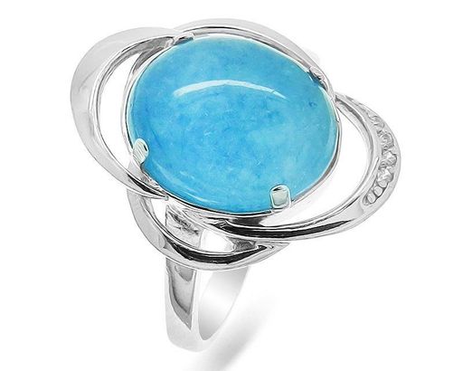 Кольцо из серебра аквамарин, СПН4010ак