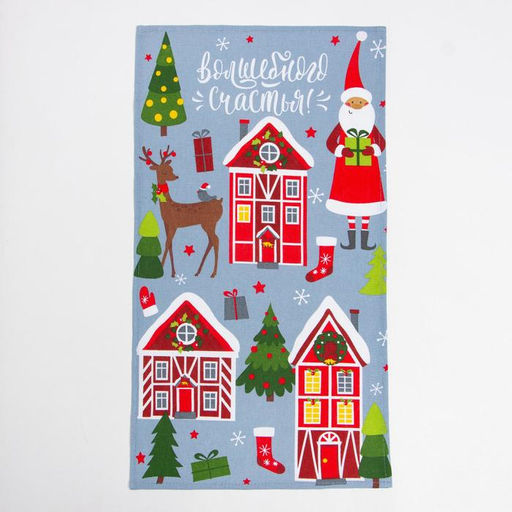 Набор кухонных полотенец Доляна Волшебство 35х60см-4шт, 100% хл  фото 5