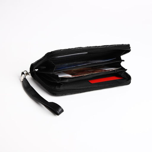 Кошелёк на молнии, цвет чёрный - Simaland фото 4