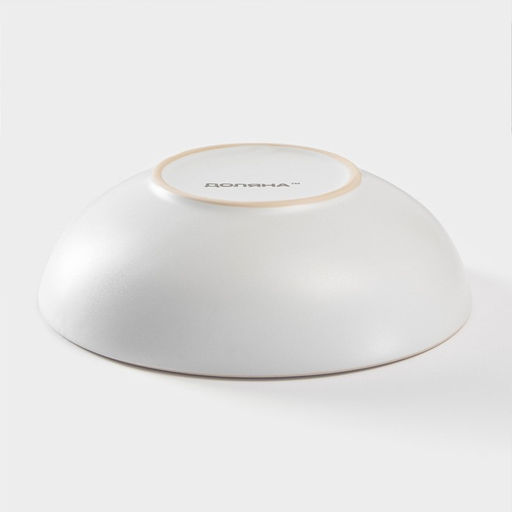 Миска Доляна «Ваниль», 700 мл, d=18 см, керамика, белая