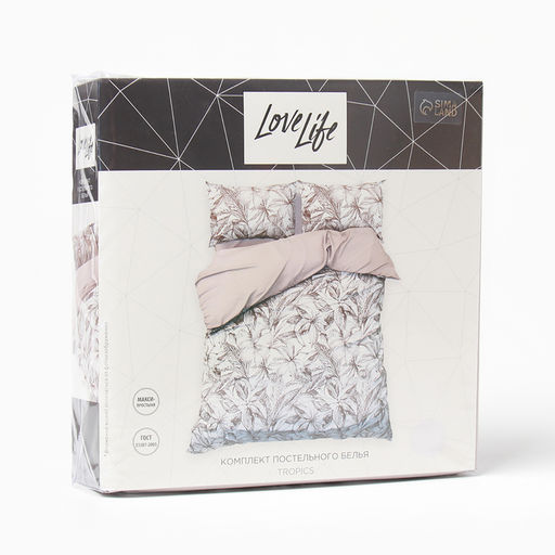 Постельное бельё 2-спальное LoveLife Tropics, жатка