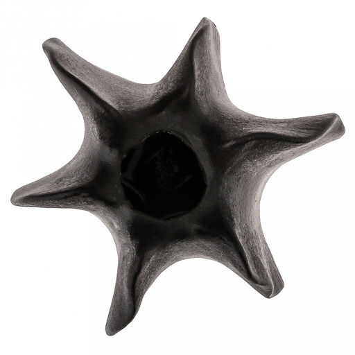 Ваза керамическая "Карамбола" 400мл, 14,2х14,2см h12,3см, д/горла - 3,3см, фактурный глянец, цвет - черный, в коробке (Китай)