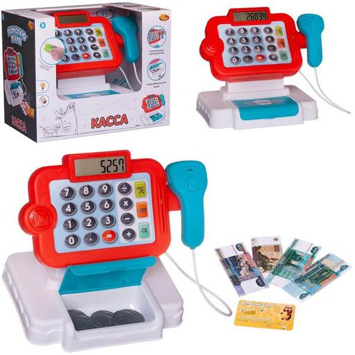 Игровой набор ABtoys Помогаю Маме. Касса "Играем в магазин", голубая