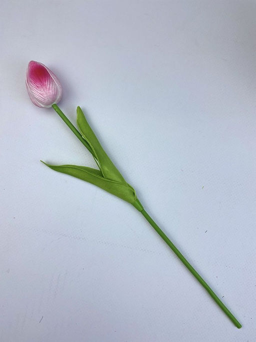 Тюльпан розовый 35см, ЭКО силикон