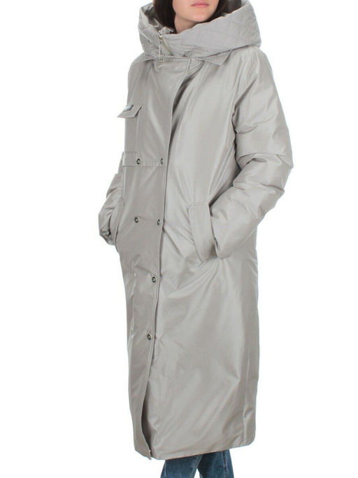 EAC327 LT.GRAY Пальто зимнее женское (200 гр. холлофайбера) - Fashion фото 3