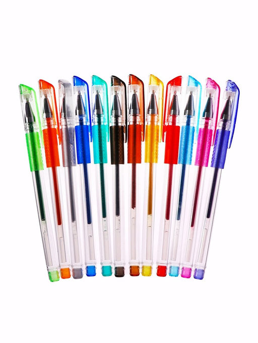 Набор гелевых ручек, 12 цветов, с блестками, с резиновым держателем, в пластиковой коробке - Simaland фото 20