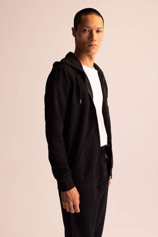 Толстовка на молнии стандартного кроя - Defacto фото 5