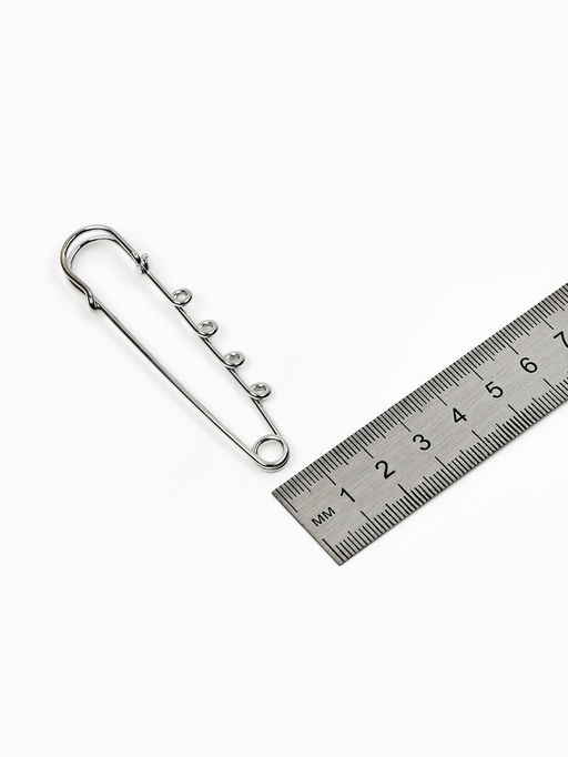 Булавка для подвесок PO-065 №03, (набор 2 шт.) 70?20?7 мм, серебра