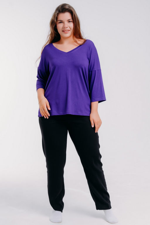 Футболка женская из вискозы Марина сочная ежевика