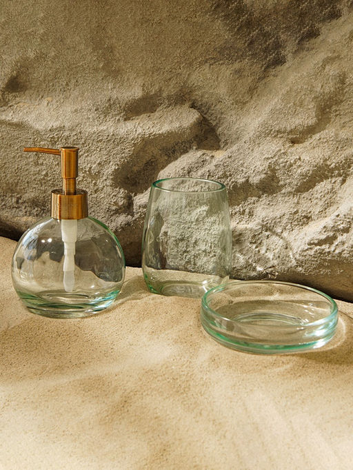 Аксессуары для ванной SL Home, 3 предмета, дозатор, мыльница, стакан