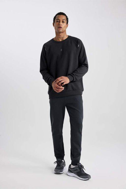 DeFactoFit Тканевый свитшот для дайвинга со стандартным кроем и круглым вырезом  фото 5