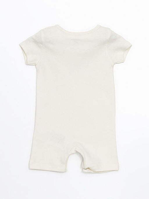 Bisiklet Yaka Bask?l? Erkek Bebek Tulum