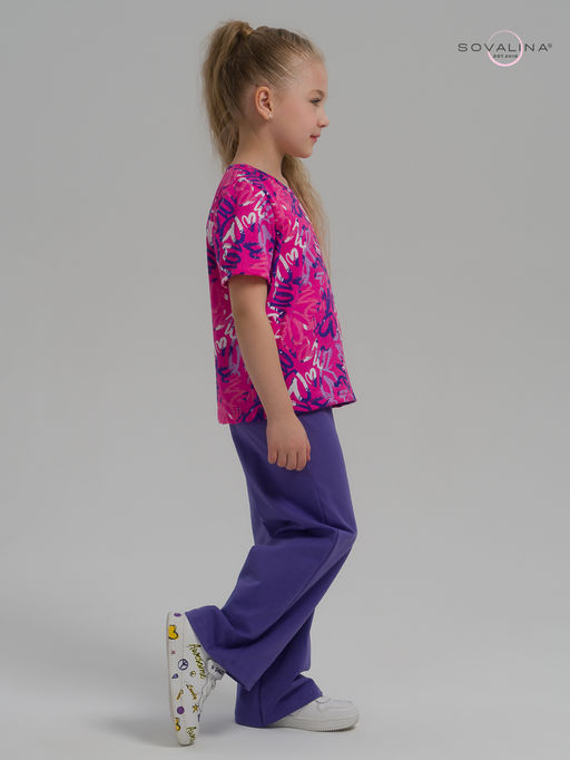 Костюм Лето надписи фуксия-верипери - Sovalina фото 18