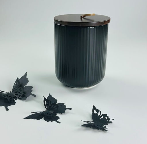 235-023 Банка с крышкой 12см(600мл) BLACKWOOD в под.уп.(х24)Фарфор