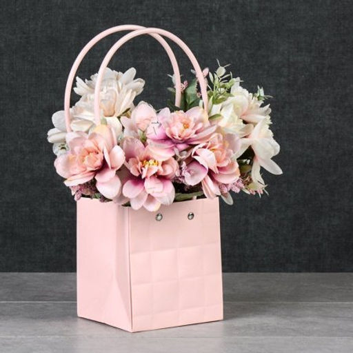 Пакет для цветов 11,5х10,5х13см / GYH22125-4 /уп 10/600/персиковый - Галеонтрейд фото 3