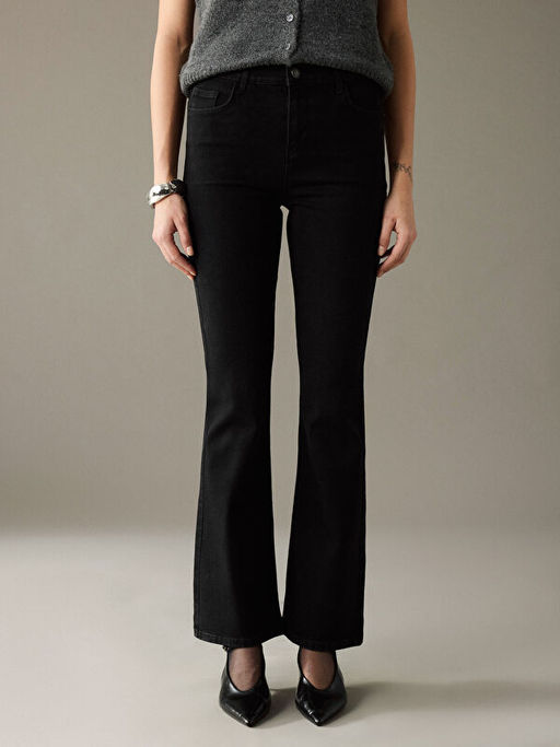 Flare Kad?n Jean Pantolon