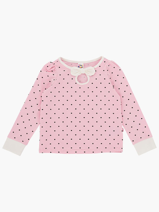 Лонгслив в горошек для девочки UD 1376 синий - Mini maxi фото 4