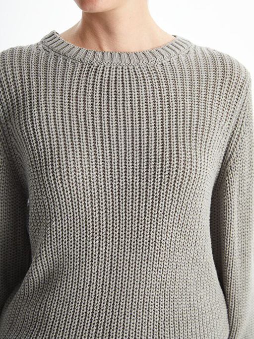 Bisiklet Yaka D?z Uzun Kollu Kad?n Triko Kazak - Waikiki фото 5