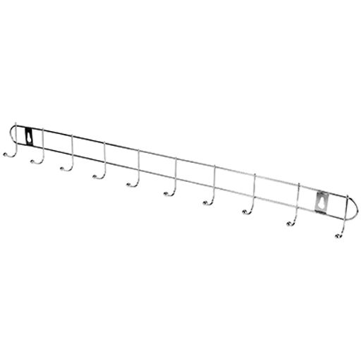 Вешалка-планка хромированная Овал 55см, 10 крючков 5см, s2,5мм (Китай)