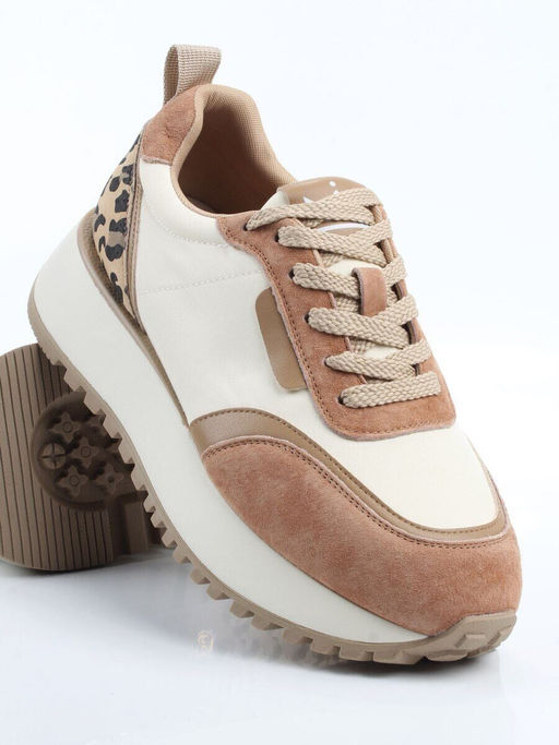 04-PDJ96-1 BEIGE/LT. BEIGE Кроссовки демисезонные женские (натуральная замша, натуральная кожа, текстиль)