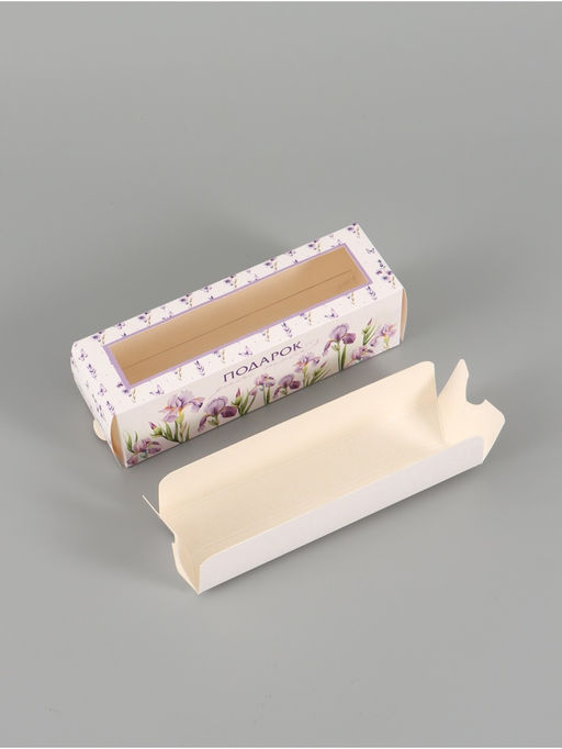 Цена за 5 шт. Коробка складная с окном Подарок для тебя, 5.5?18?5.5 см