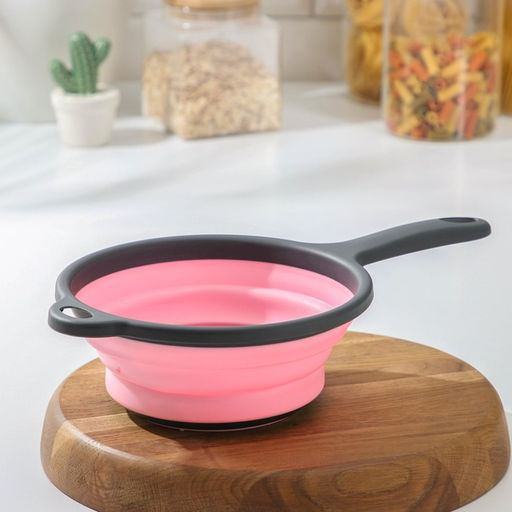 Дуршлаг складной Доляна Волна, d=20 см, цвет сиреневый  фото 15