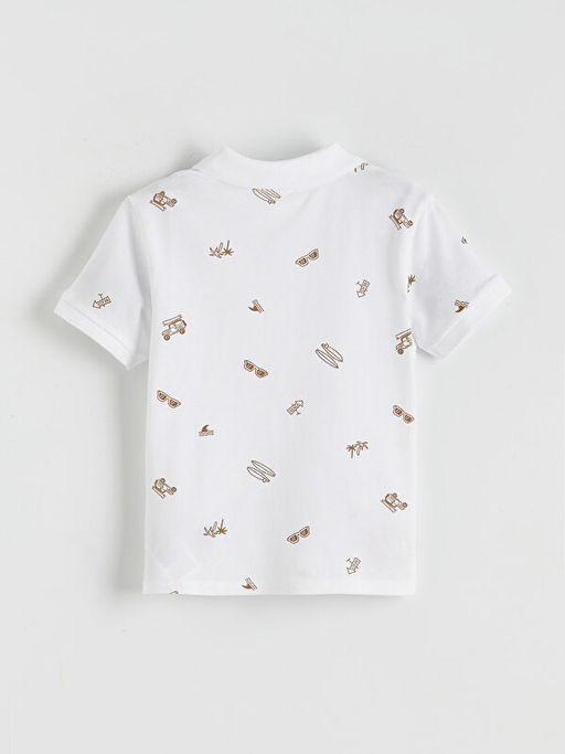 Polo Yaka Bask?l? Erkek ?ocuk Ti??rt