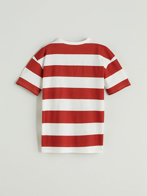 Bisiklet Yaka ?izgili Erkek ?ocuk Ti??rt