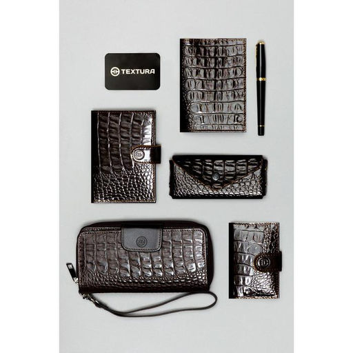 Обложка для автодокументов, цвет коричневый - Textura фото 5