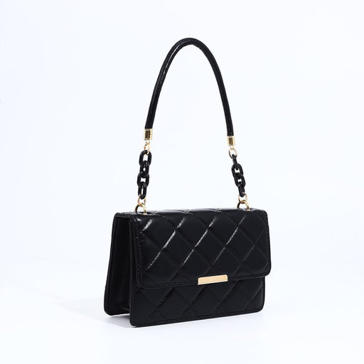 Сумка женская на магните, цвет чёрный