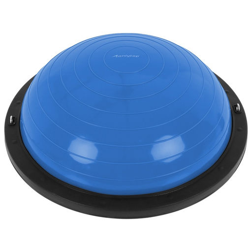 Полусфера BOSU гимнастическая ONLYTOP, 58×25 см, с насосом, синяя