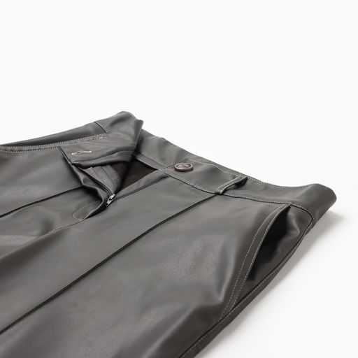 Брюки женские из экокожи MINAKU: Eco leather, цвет графит, размер 48