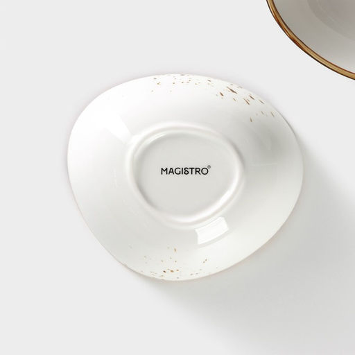 Салатники Magistro «Церера», набор 2 шт., 15.3×13×5.5 см, фарфор, белые