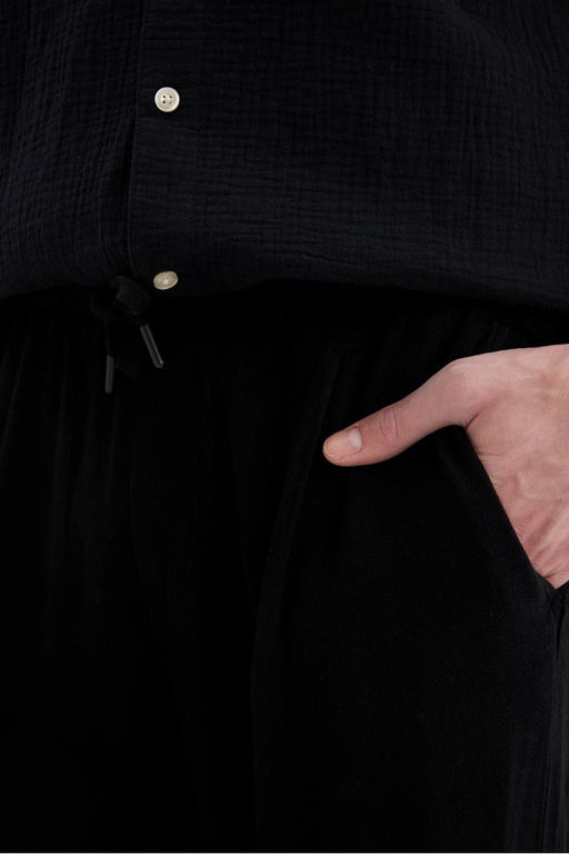 Вискозные брюки прямого кроя стандартного кроя - Defacto фото 4