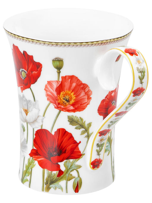 Кружка 400 мл 13*9*12 см Маки фарфор NEW BONE CHINA - Elan gallery фото 25