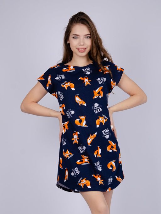 Туника "Душечка" лисы, трикотаж